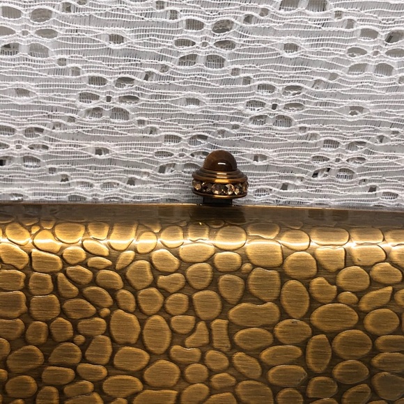 BCBGMaxAzria Gold Small Box Clutch - Picture 3 of 6